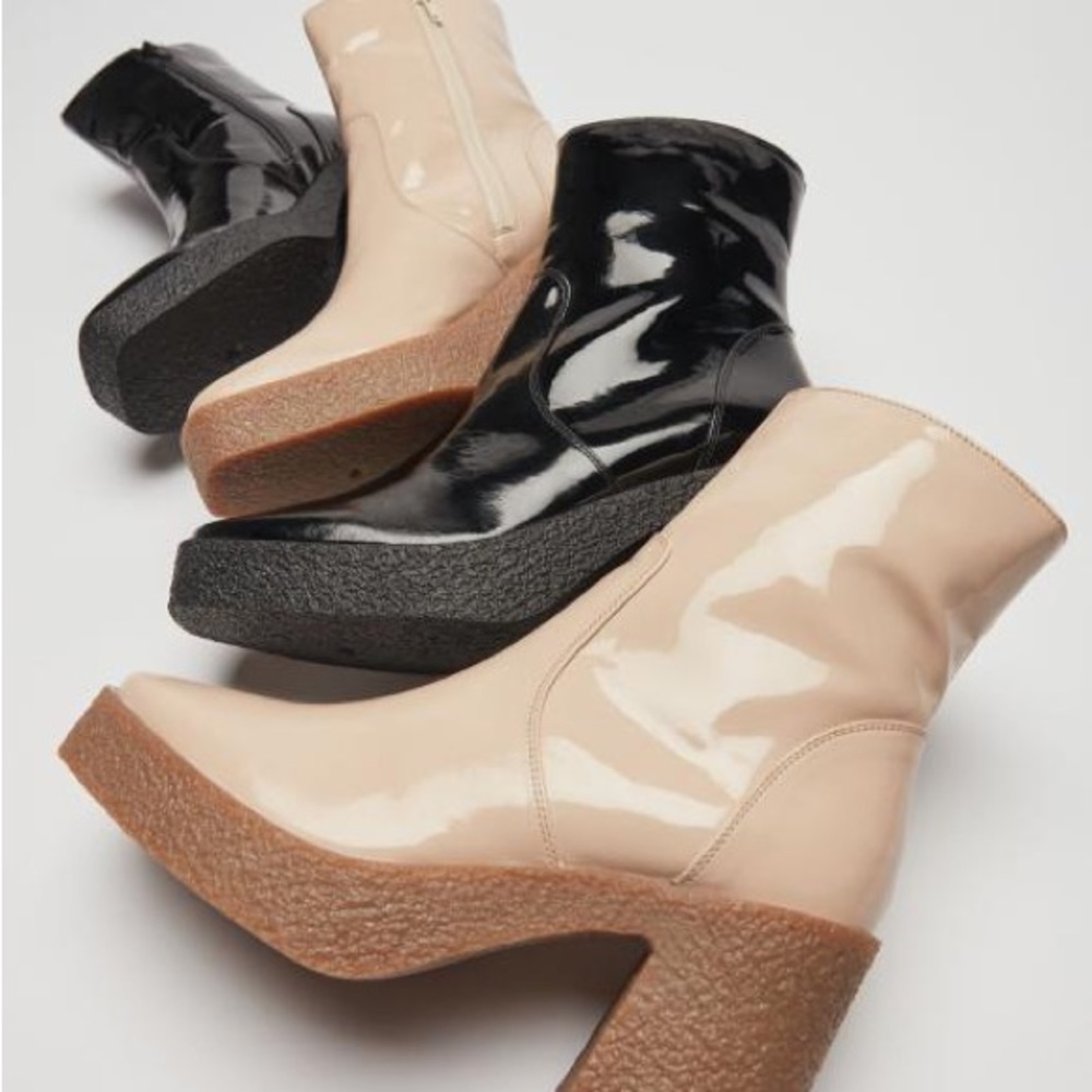 Urban Outfitters Urban Outfitter ARIA Patent Leather Gum Lug Sole Platform